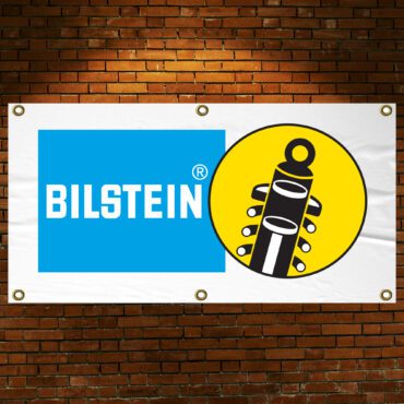 Bilstein custom banner, custom design banner, garage banner