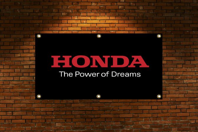 Honda banner, custom Honda banner